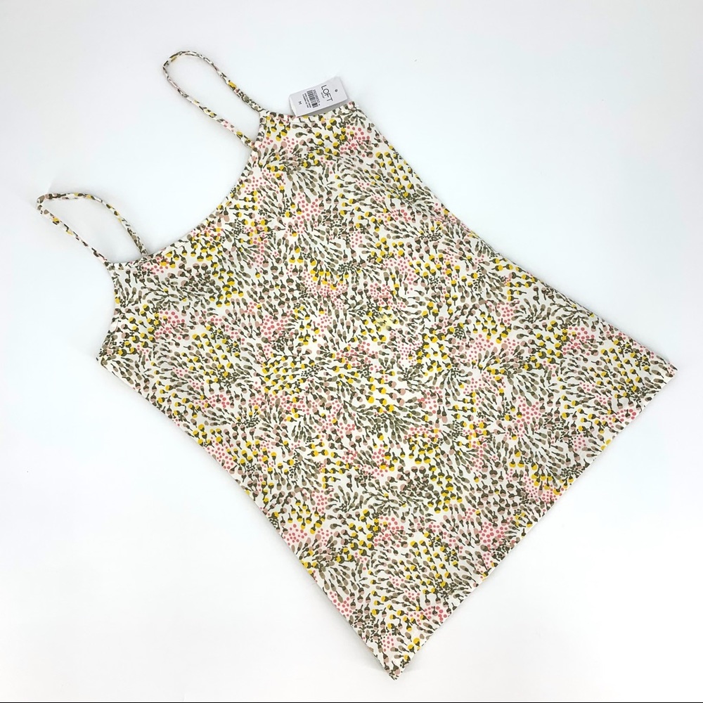 2/$25 Ann Taylor LOFT Outlet Women's Cotton Stretch Floral Camisole Tank, Medium